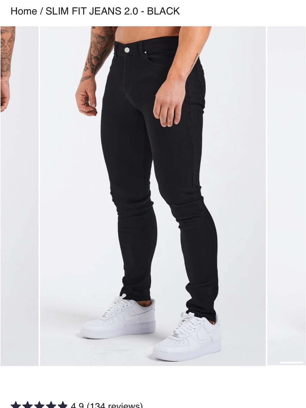 NEW Slim Men’s Jeans in Black 30 US with tags